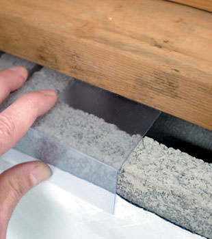 Block wall clear covering for wet crawl spaces in Kingsville