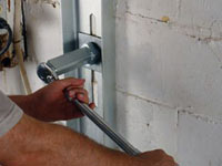 Mounting a foundation wall channel anchor in Leamington.
