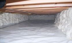 A clean, insulated crawl space in Amherstburg, Ontario