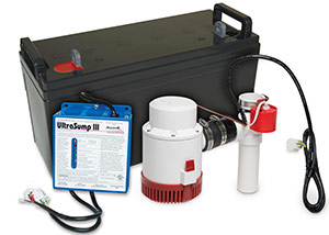 a battery backup sump pump system in Ingersoll