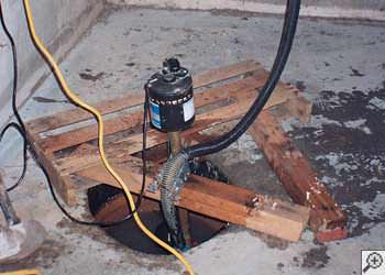 A Listowel sump pump system that failed and lead to a basement flood.