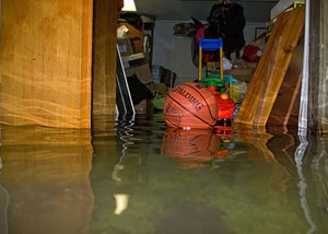 A flooded basement bedroom in Port Stanley