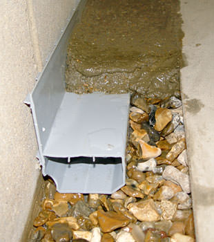 A basement drain system installed in a Leamington home