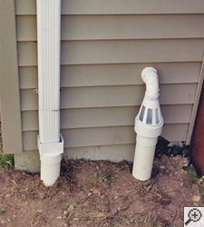 No-freeze basement drain discharge line in Essex