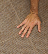 Carpeted Floor Tiles installed in Essex, Ontario