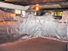 radiant heat barrier with vapor barrier for basement walls ready for finishing in Aylmer