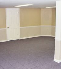 Plastic 20-mil vapor barrier for dirt basements, Strathroy, Ontario installation
