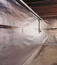 Radiant heat barrier and vapor barrier for finished basement walls in Strathroy, Ontario